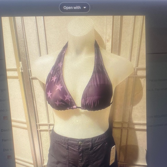 Purple Star Halter Bikini Top - Picture 1 of 2
